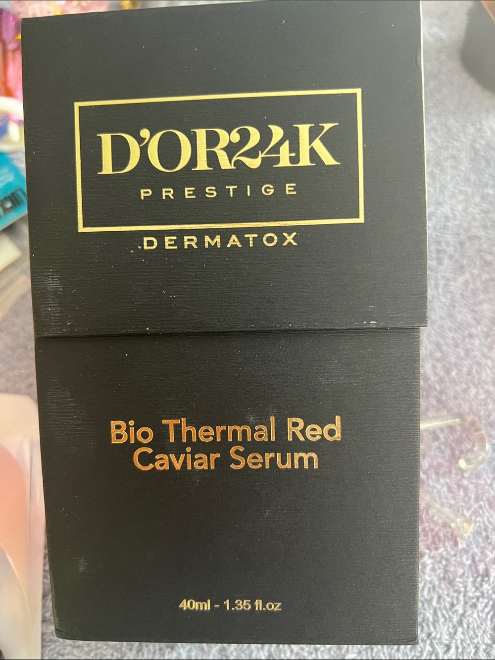 D’OR24K Prestige Dermotax Bio Thermal Red Caviar Serum - Black & Gold Box